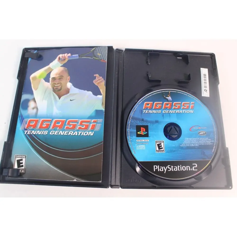 Agassi Tennis Generation (Sony PlayStation 2, PS2) Authentic, Complete, Tested